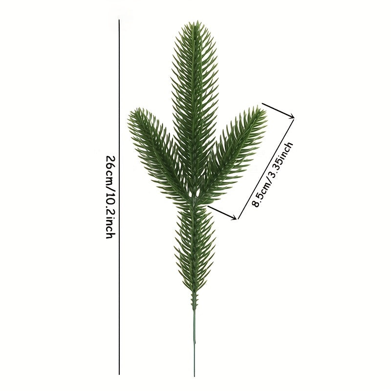 12pcs Artificial Pine Branches for Christmas DIY Home Decoration