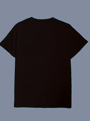 Men's Wine Pattern T-shirt Casual Street Style Round Neck Tee Shirt