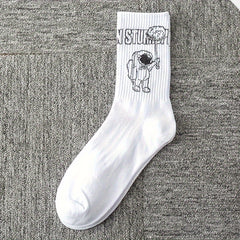 Men's Crew Socks Cartoon Pattern Basketball Socks