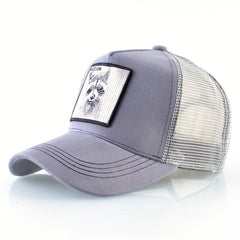 Raccoon Embroidery Baseball Cap Outdoor Sports Sun Hat Breathable Hip Hop Cap