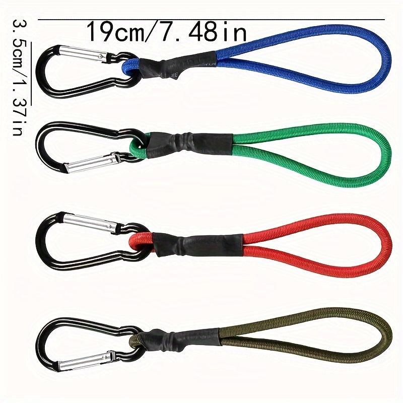 4pcs Tent Elastic Rope Hanging Buckle Multifunctional Canopy Pull Rope