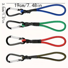 4pcs Tent Elastic Rope Hanging Buckle Multifunctional Canopy Pull Rope