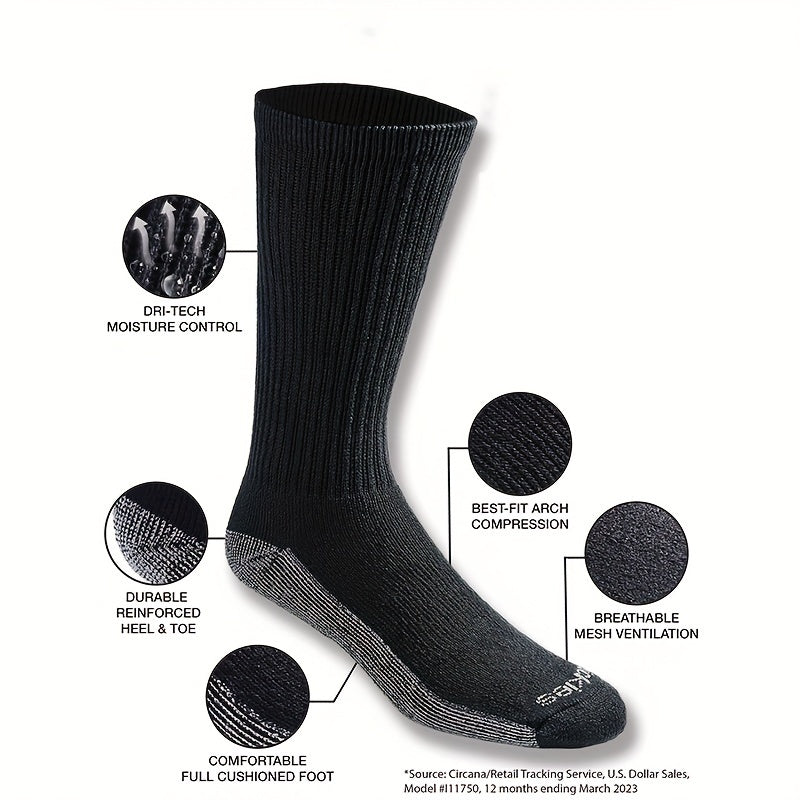 Outdoor Sports Cushioned Running Socks Moisture Wicking Crew Socks