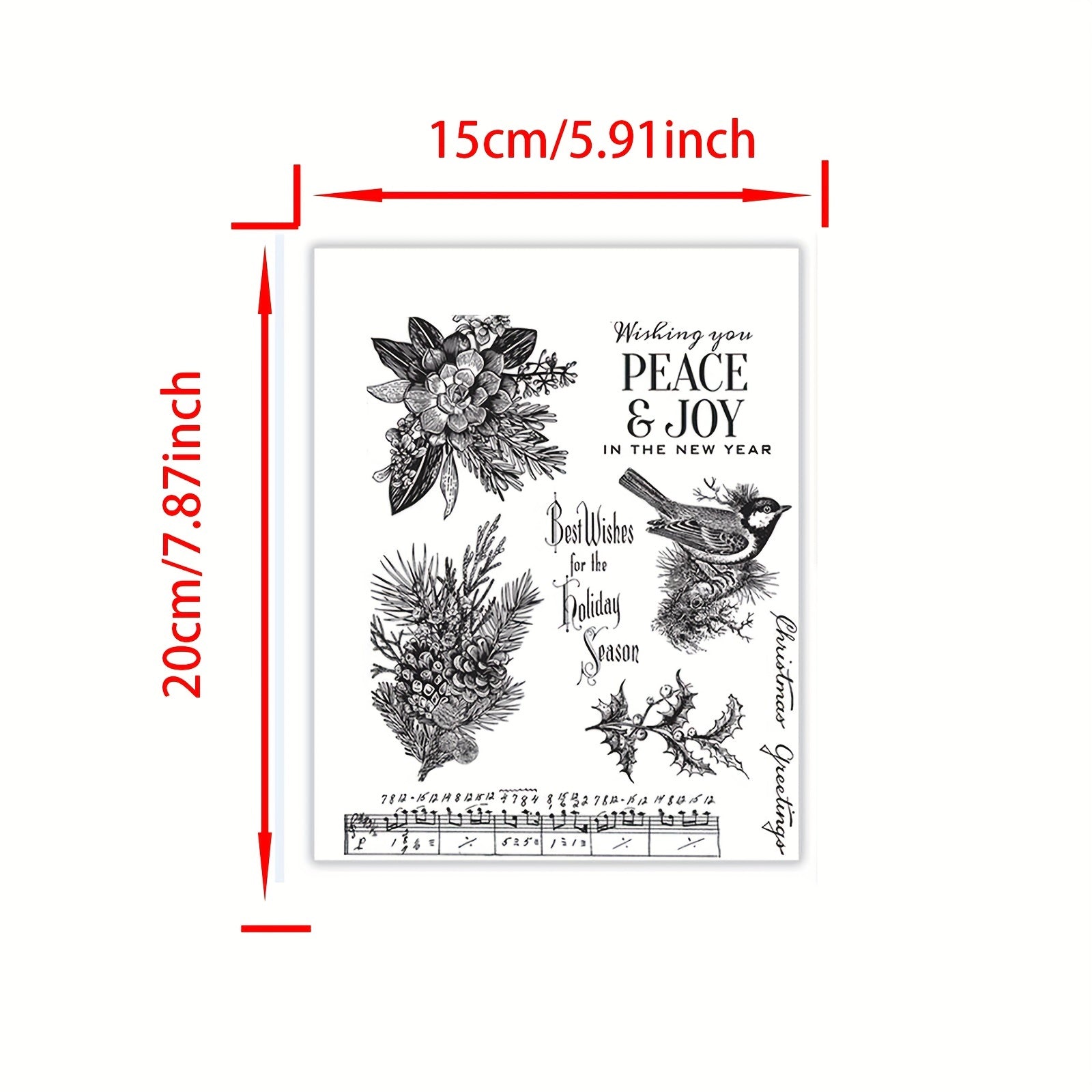 1pc Christmas Reindeer Stamps Scrapbooking Paper Craft Album Card Punch Stamps