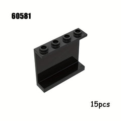 15pcs Small Particle Building Blocks MOC Parts 1x4x3 Wall Panels Glass