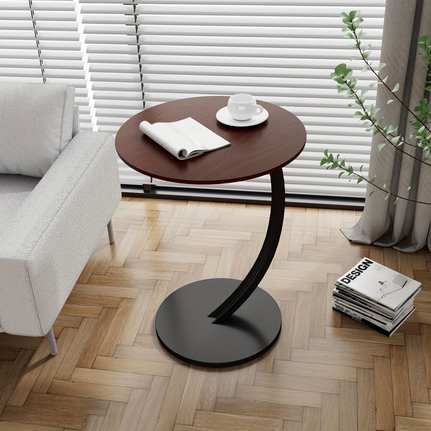 C Shaped End Table For Couch Sofa And Bed