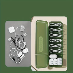 Desktop Data Cable Storage Box With Lid Wire Storage Artifact Mobile Phone