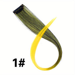 8 Cm Long Straight Hair Extensions Synthetic Hair Pieces for Women Girls Party