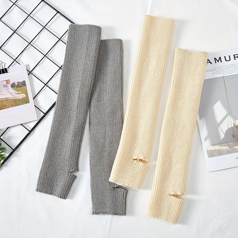 High Elastic Ribbed Knit Leg Warmers for Yoga Barre Ballet