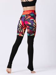 Colorblock High Waist Yoga Pants Slim Fit Butt Lifting