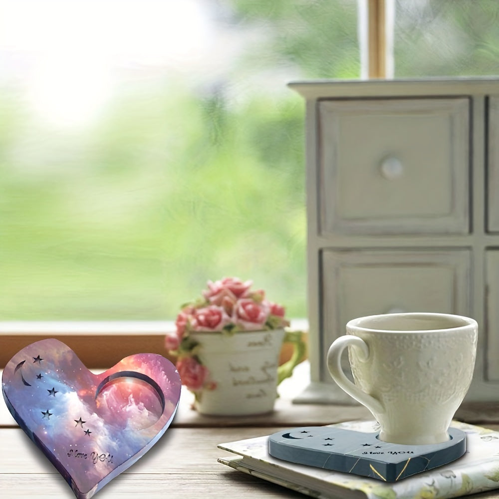 Heart Shape Coaster Silicone Mold Candle Holder