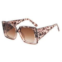 Square Sunglasses Rivet Decor Gradient Glasses UV400