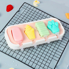 Cartoon Popsicle Mold Silicone Ice Pop Molds Summer Kitchen Gadgets