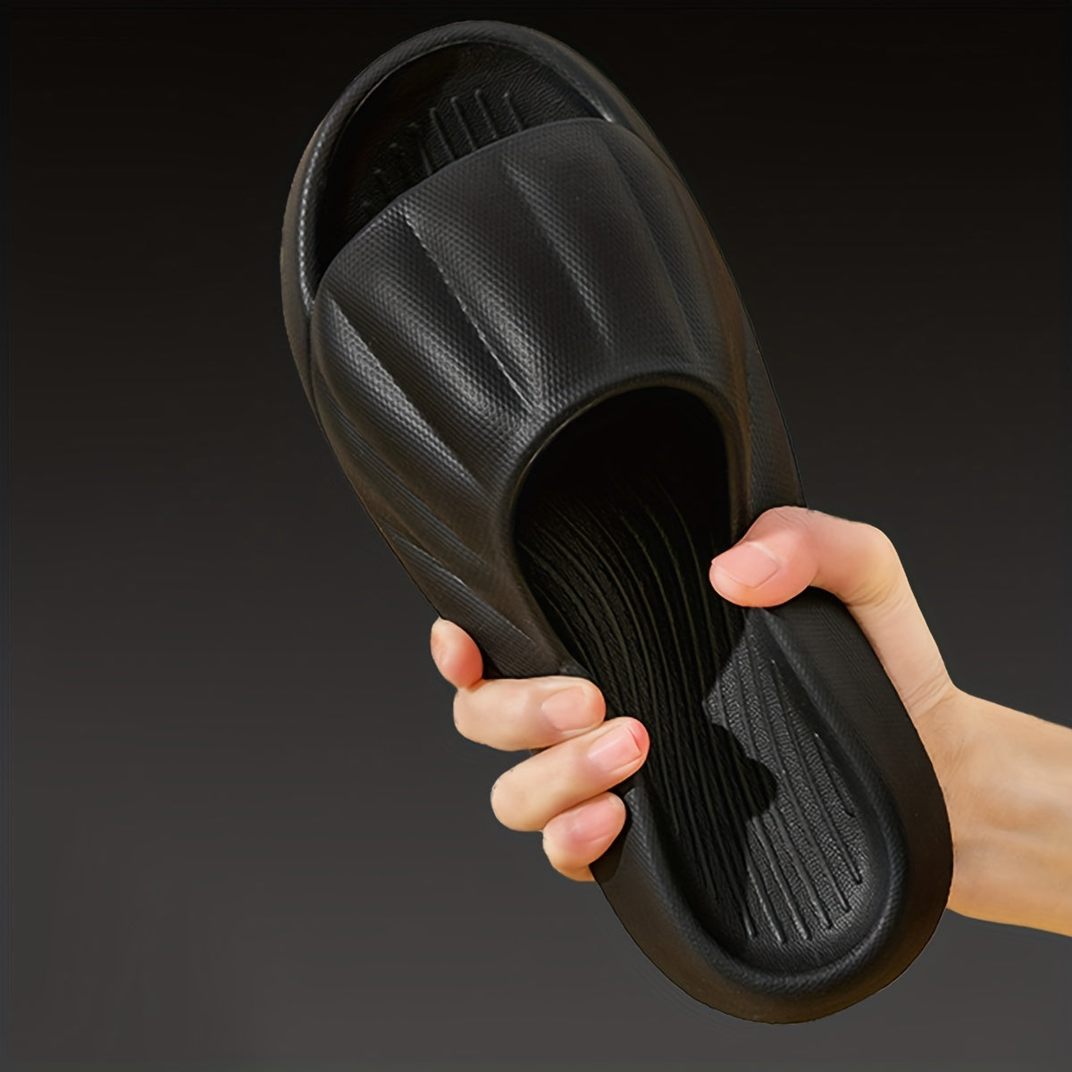 Men's Lightweight Non Slip Slides Open Toe Quick Dry Slippers