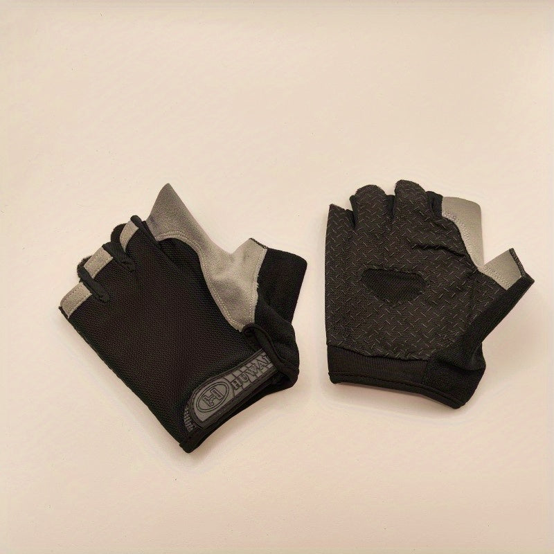 1 Pair Non Slip Half Finger Sports Thin Fitness Mountaineering Fishing Gloves