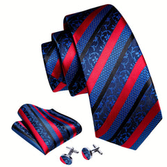 Barry Wang Golden Silk Paisley Tie Set