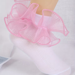 Kids Lace Trim Ankle Socks Breathable Casual Comfortable Toddlers