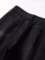 Slim Fit Jeans Men Casual Straight Leg Denim Pants Spring Summer