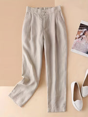 Solid Versatile Casual Summer Pants Women's Clothing