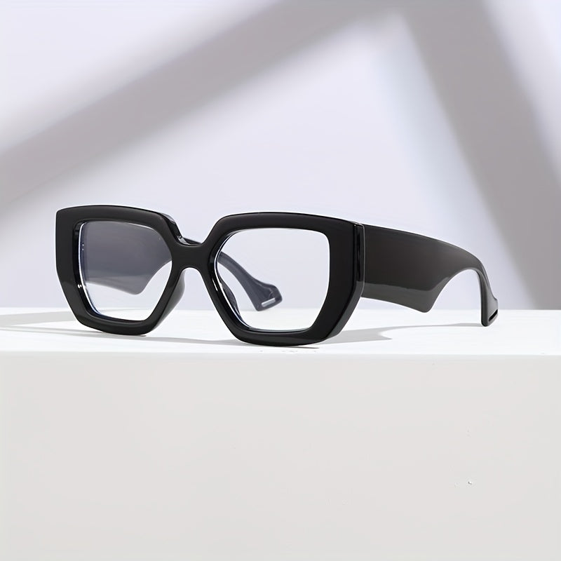 Clear Lens Cat Eye Glasses - Square Frame Specs