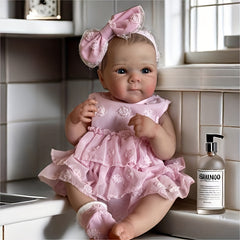 19in Reborn Doll Bettie Full Body Soft Vinyl Doll Painted Hair Dress