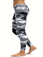 Camo Low Rise Stretch Yoga Leggings