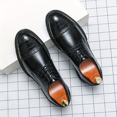 Men's Plaid Lace Up Dress Shoes - Smart Casual Walking Shoes