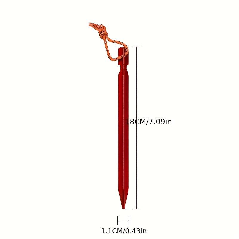 5pcs Aluminum Canopy Tent Pegs Heavy Duty Ground Nail with Reflective Rope