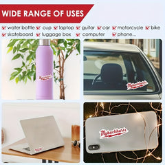 10pcs Back Hurts Stickers Red Decals Safety Hat Cap Toolbox Welding Helmet
