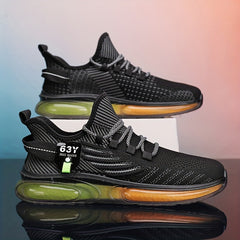 Men's Lace up Sneakers Athletic Shoes Shock absorbing And Breathable Running