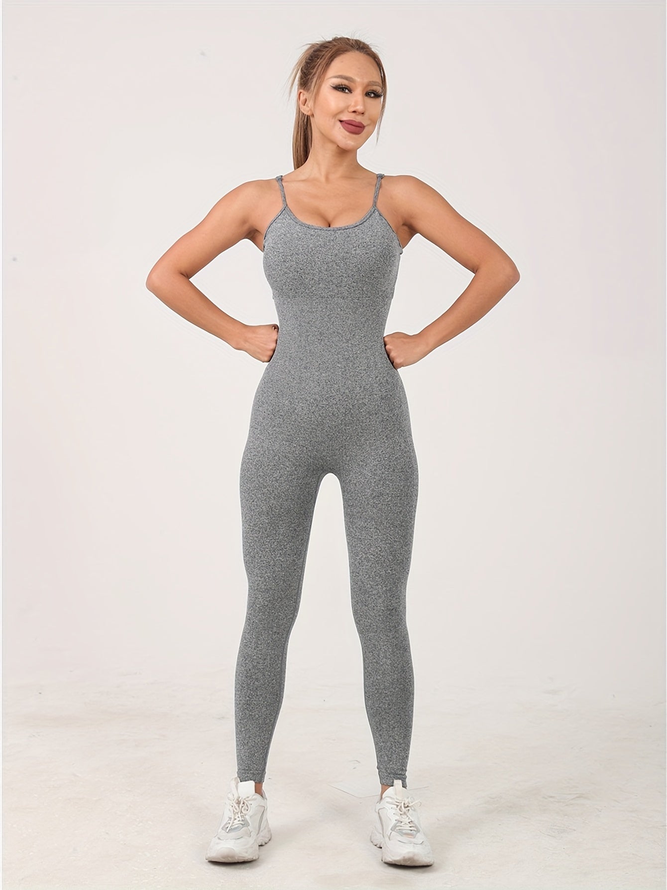 Sports Cami Jumpsuit Sleeveless Quick Drying Yoga Bodysuit Women's Activewear