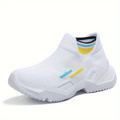 Women's Slip on Knit Socks Sneakers Thick Sole Walking Shoes
