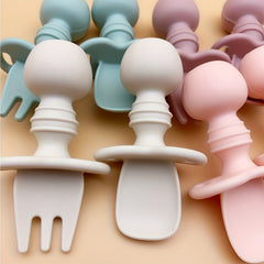 2pcs BPA-Free Panda Training Fork & Spoon Set