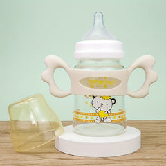 1pc Silicone Baby Bottle Handle Wide Neck Wing Shape