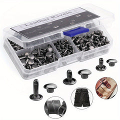 240 Leather Rivets Set Double Cap for DIY Leather Craft