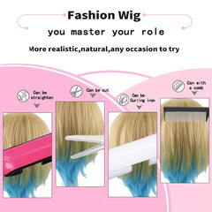 Men's Mixed Dress Up Short Wig With Bangs Costume Wigs