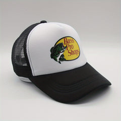 Fish Print Baseball Cap Mesh Breathable Adjustable Trucker Hat