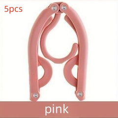 5pcs Folding Drying Rack Magic Travel Hanger Home Plastic Underwear Rack