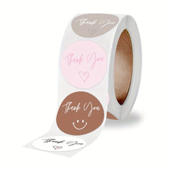 500pcs Round Thank You Stickers Envelope Seal Labels Gift Packaging Decor