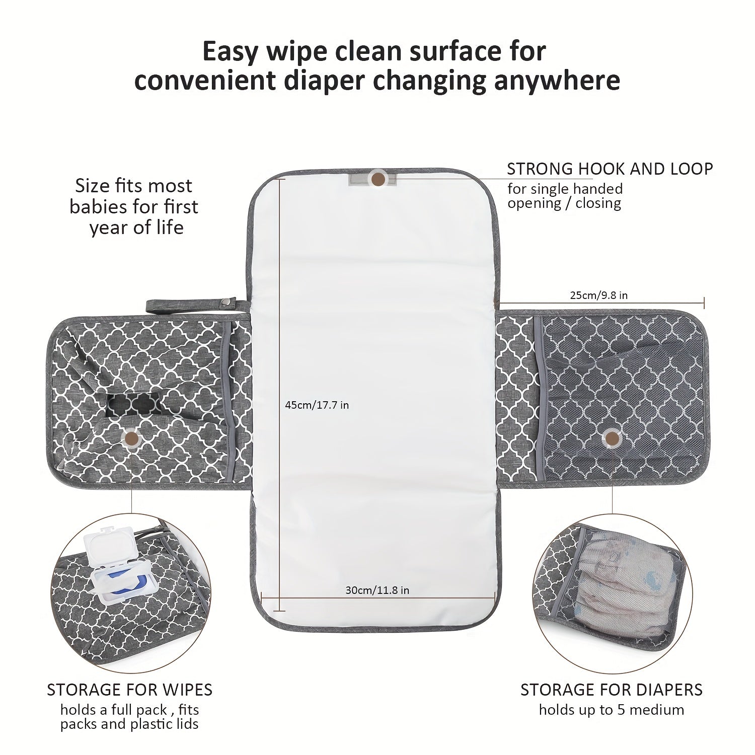 Smart Portable Diaper Changing Pad for Travel