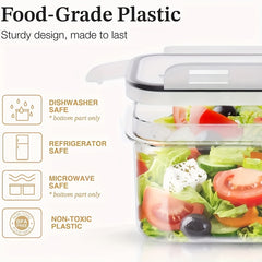 7pcs Kitchen Sealed Jars Refrigerated Odorless Plastic Fresh-keeping Box
