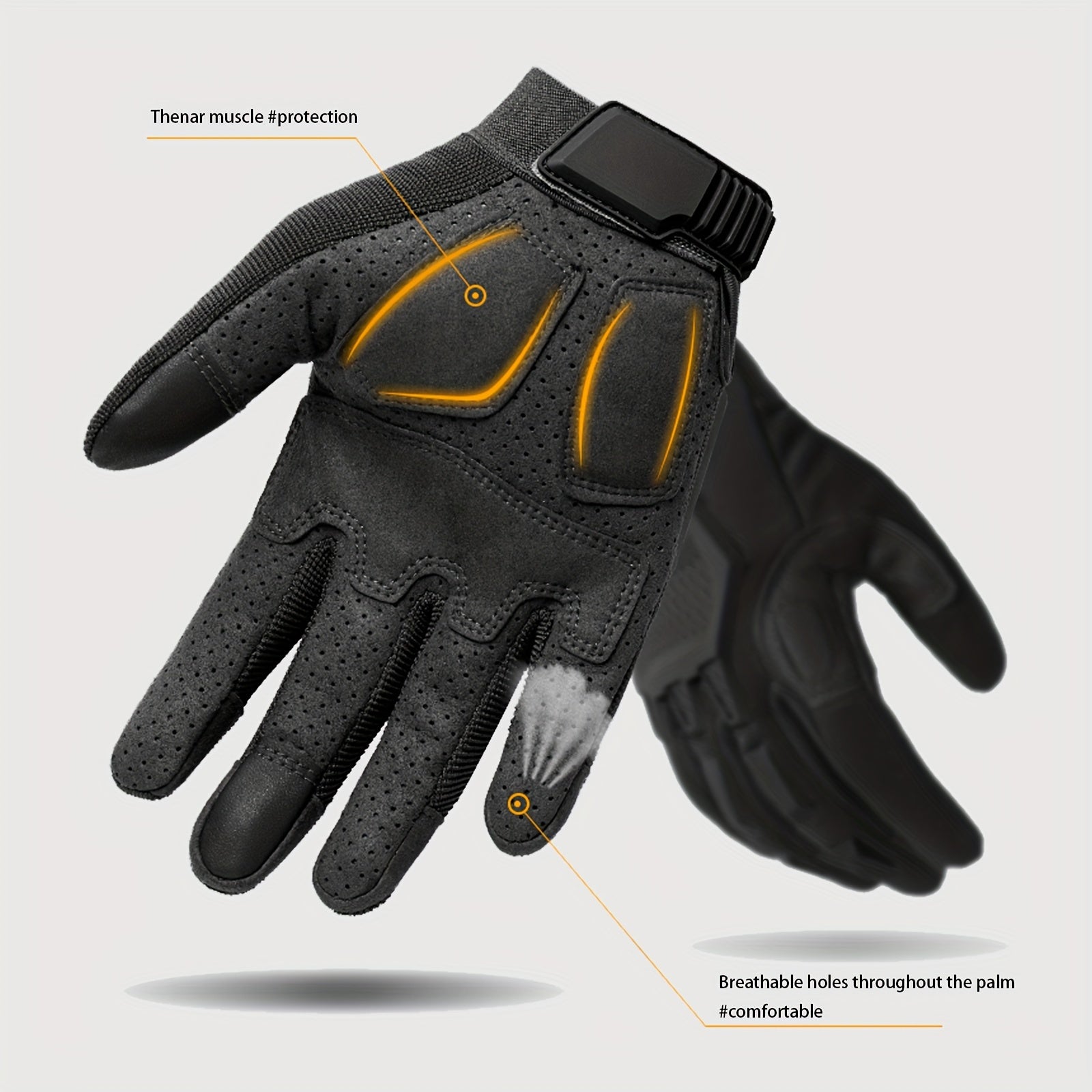 Men's Outdoor Training Touch Screen Vibration Absorption Gloves