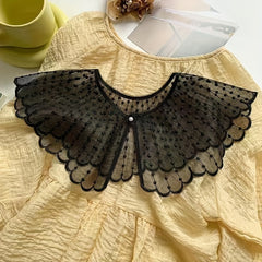 Lace False Collar Ruffles Cape Embroidery Dickey Collar Detachable Half Shirt