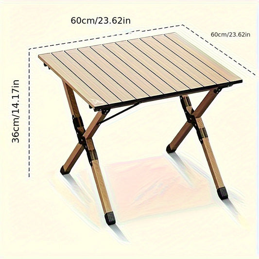 Folding Egg Roll Table Portable Picnic Table for Camping