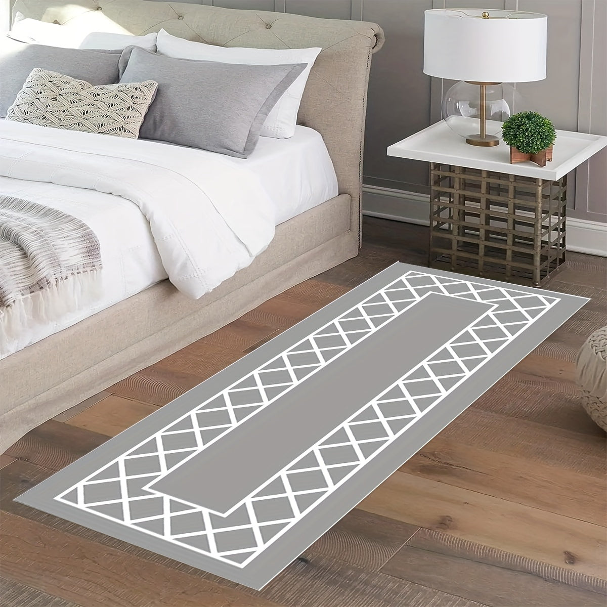 Modern Moroccan Hallway Rug Line Bohemian Kitchen Washable Runner Rug