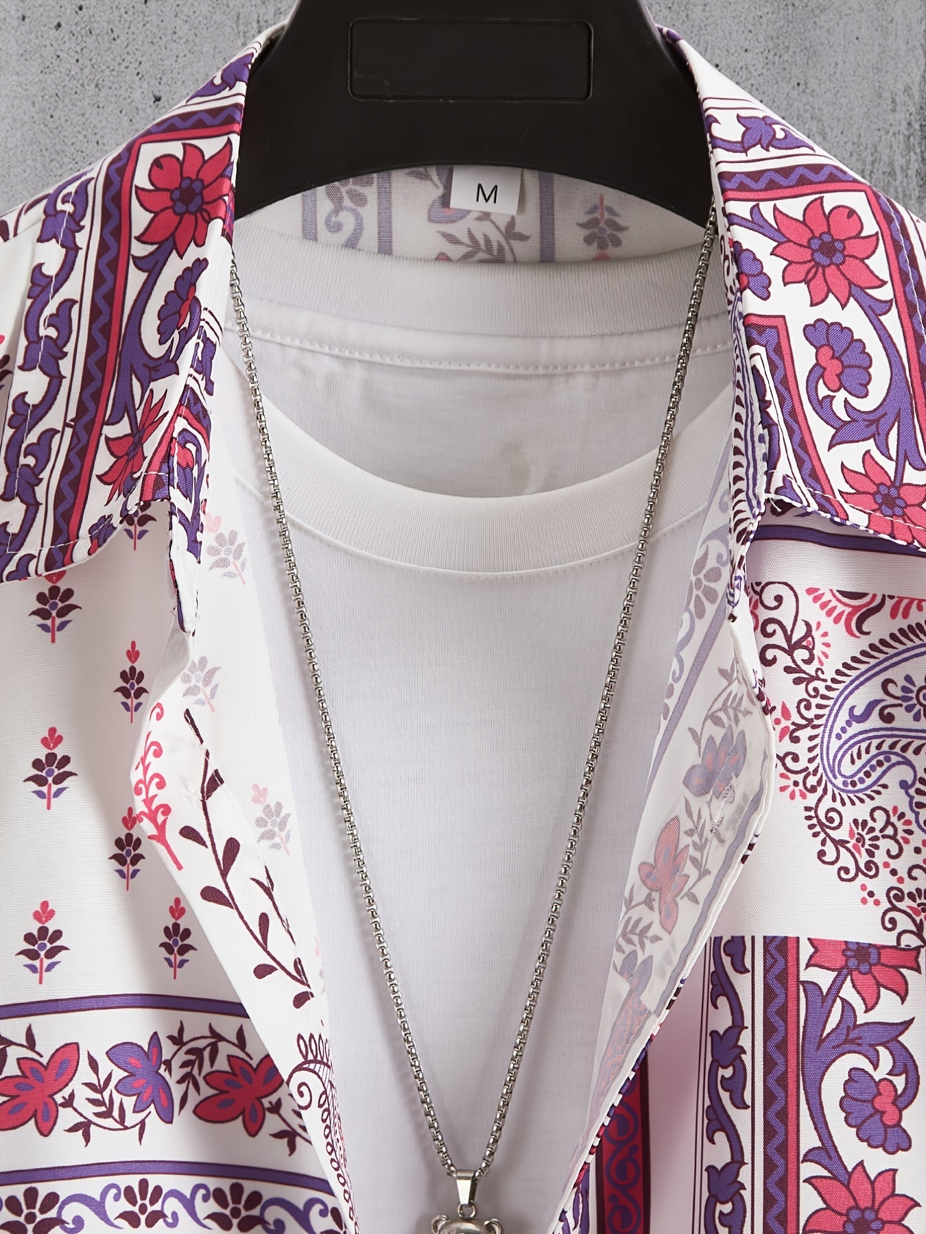 Bohemian Paisley Men's Short Sleeve Shirt