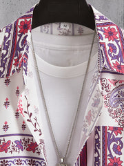 Bohemian Paisley Men's Short Sleeve Shirt