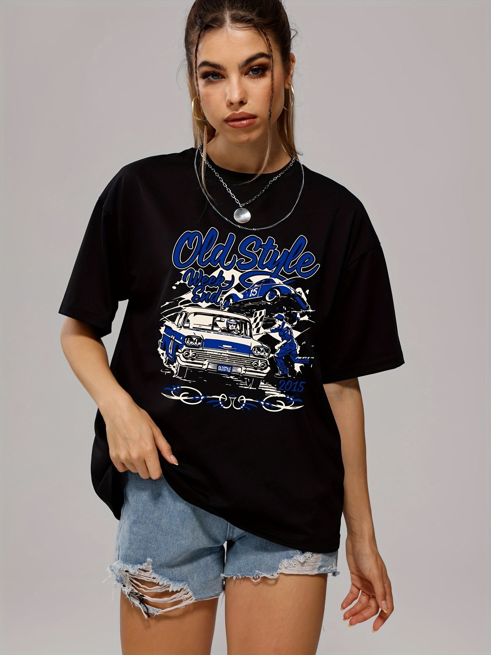 Loose Sports Tee Casual Short Sleeve T shirts Women's Summer Tops
