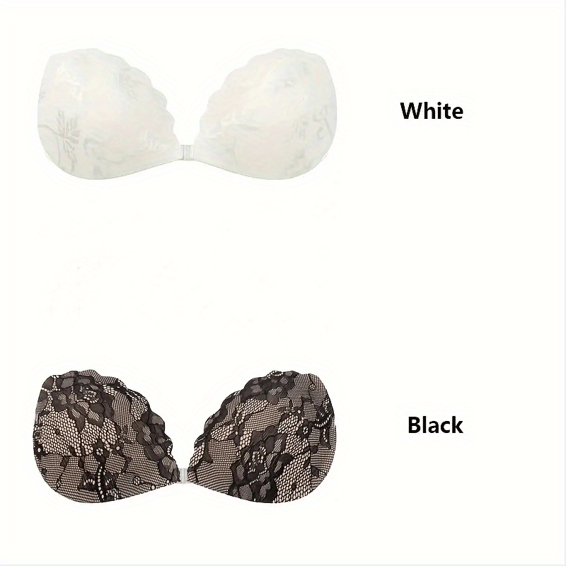 Push Up Strapless Bra Jacquard Stick On 2 Pairs