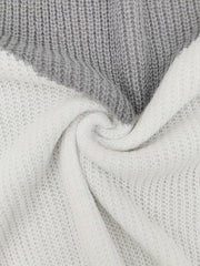 Colorblock Sweater Crew Neck Long Sleeve Pullover Tunic Jumper
